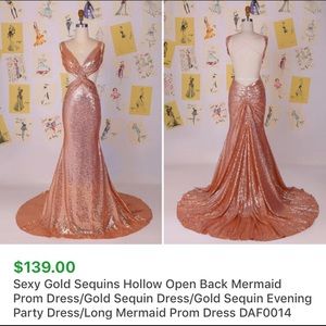 ✨Sequin hollow back mermaid dress✨